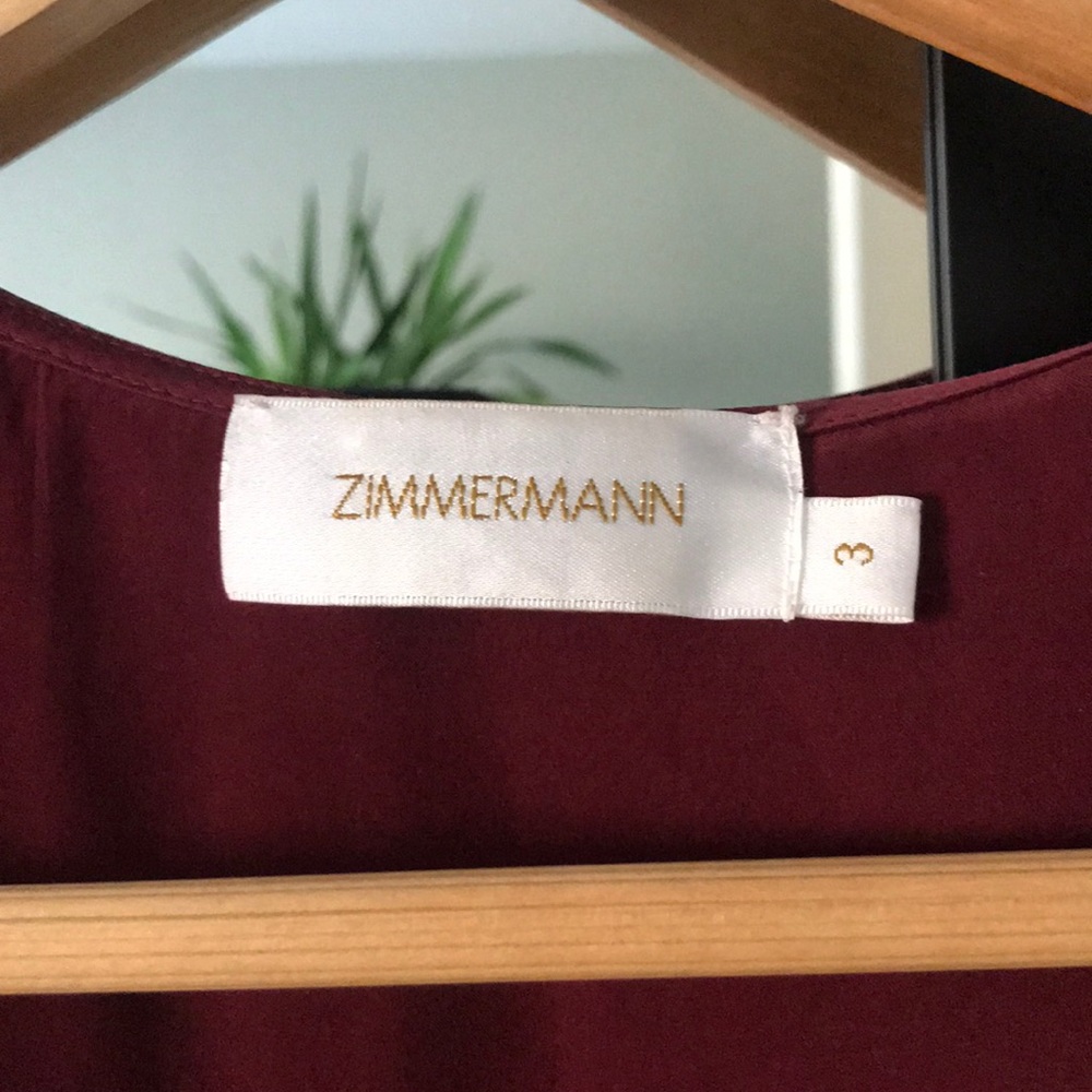 Silk Zimmerman burgundy dress (worn once!) - Picture 6 of 6